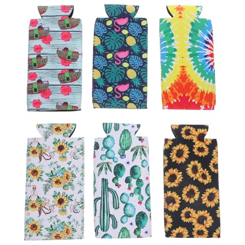 NUOBESTY Fundas Aislantes para Latas de Bebidas 330 Ml Pack de 6 Unidades Neopreno y Resistente Colores Variados Ideales para Picnic Senderismo y Ciclismo