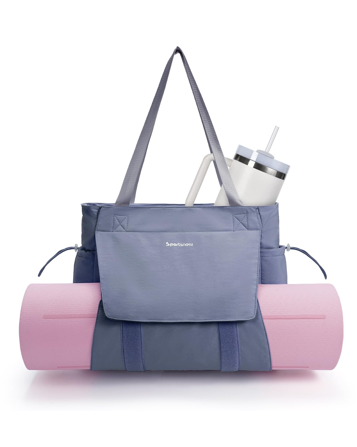 sportsnew Borsa Yoga con Tappetino Borsa Sportiva Unisex con Tasca Impermeabile Tote Grande con Zip Leggera e Capiente per Fitness e Palestra Fino a 10mm di Tappetino Yoga