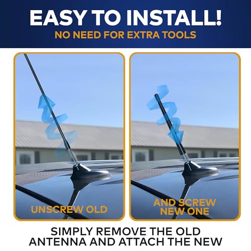 7 Black External Antenna Mast for Jeep Grand Cherokee 2011-2013 - Automotive Antenna Replacement for Cars, Trucks & SUV - FM AM Radio Compatible - Car & Truck Exterior Accessories for Men & Women - Image 3