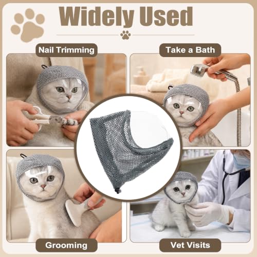 Adjustable Cat Muzzle for Grooming and Biting Prevention (S) | Breathable TPU Material for Nail Trimming, Bathing and Vet Visits, Helps Reduce Scratching - Image 5