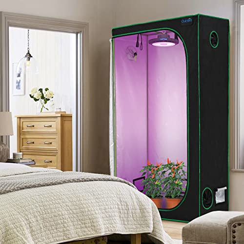 Quictent Grow Tent 48"X48"X71" Roof Cube Tent With Observation Window And Floor Tray For Plant Growing 4X4 Ft #TOP7