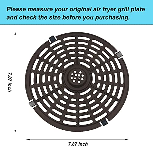 Air Fryer Replacement Grill Pan Fit For Power Dash Chefman 3.7 Qt Air Fryers,Non-Stick Fry Pan, Dishwasher Safe - 7.87 In #TOP1