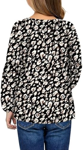 blibean Girl Flower Bell Sleeve Blouse Floral Fall Tops 4-15 Years