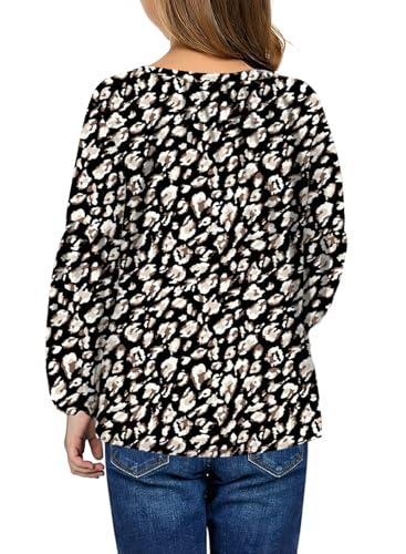 blibean Girl Flower Bell Sleeve Blouse Floral Fall Tops 4-15 Years