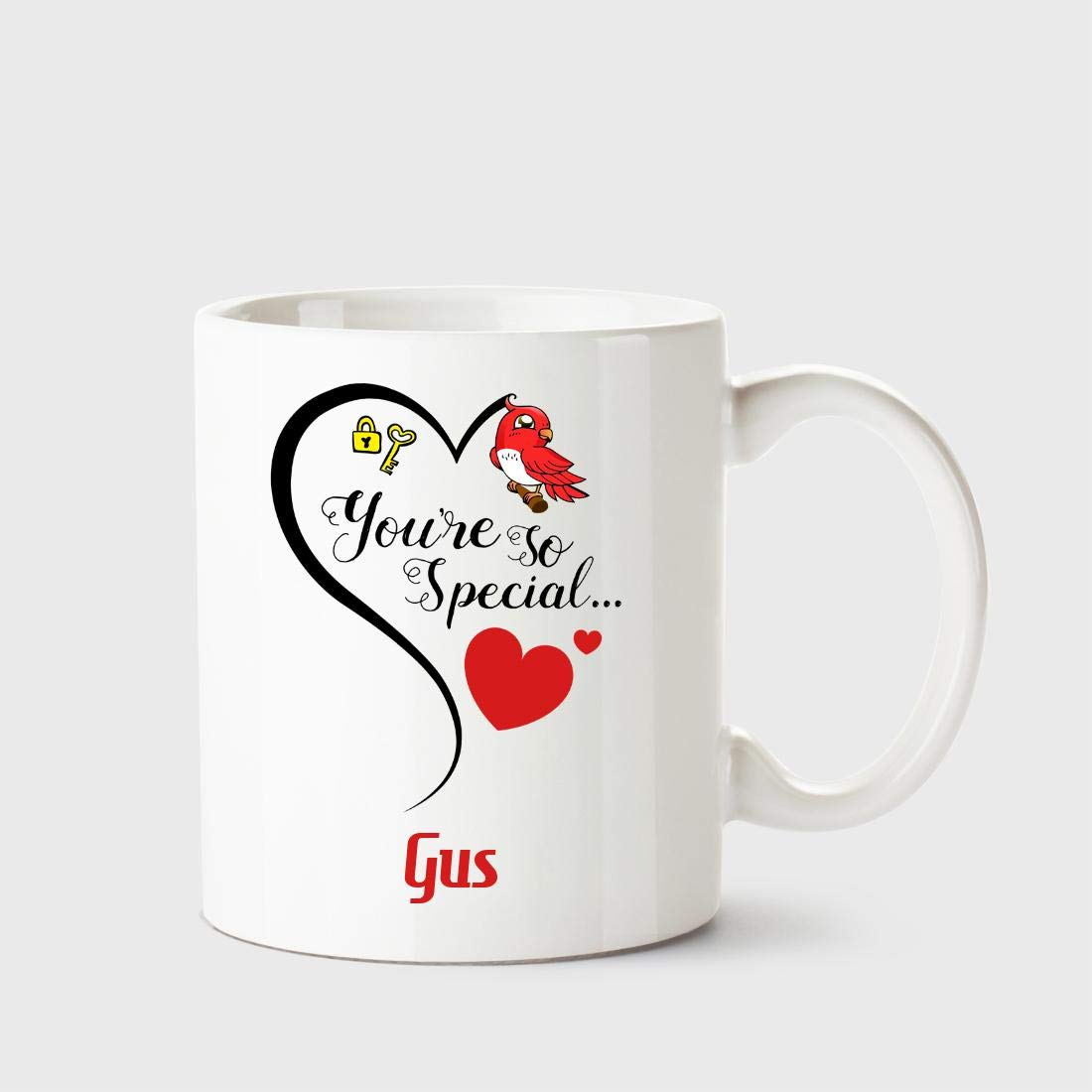 Huppme Chanakya You'Re So Special Gus Coffee Name Ceramic Mug, 350 ml, White