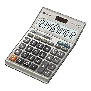 CASIO Tafelrekenmachine DF-120BM, 12-cijferig, belastingberekening, kosten/sell/margin, werkt op zonne-energie/batterij