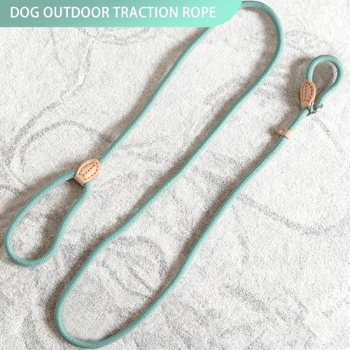 Rieoany Retrieverleine mit Zugstopp, 180 cm Hundeleine aus Polyester, Anti-Zieh Schleppleine für Hunde, Leichtes Führungsleine für Training Spaziergang, Cyan