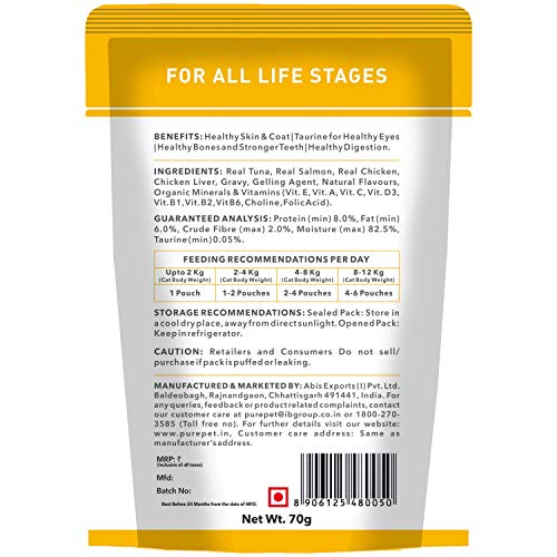 PUREPET-All-Life-Stages-Wet-Cat-Food-Real-Tuna-and-Chicken-Liver-in-Gravy-15-Pouches-15-x-70g