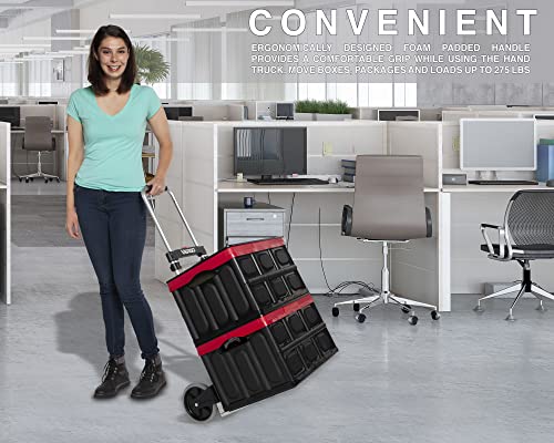 Vergo Industrial 275 Lb Capacity Folding Hand Truck Dolly Cart With Telescoping Handle, Aluminum Foldable Cart With Wheels (S300Bt) #TOP2