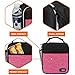 opux Premium Insulated Lunch Box, Soft School Lunch Bag for Girls Kids, Leakproof Small Lunch Pail Women Work, Reusable Compact Cooler Tote Lunchbox for Office Adult, Heather Pink