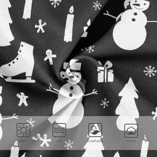 Girls' Underwear Snowflake Christmas Tree Snowman Black White Toddle Brief Panties 23035923