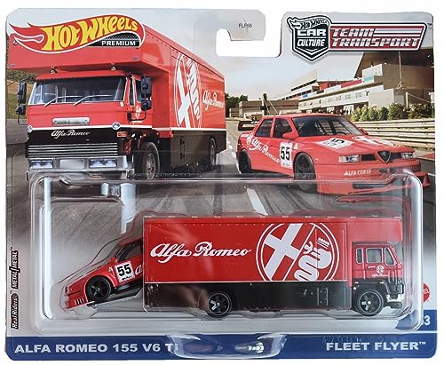 Hot Wheels Alfa Romeo 155 V6 Ti Fleet Flyer miniatura 1
