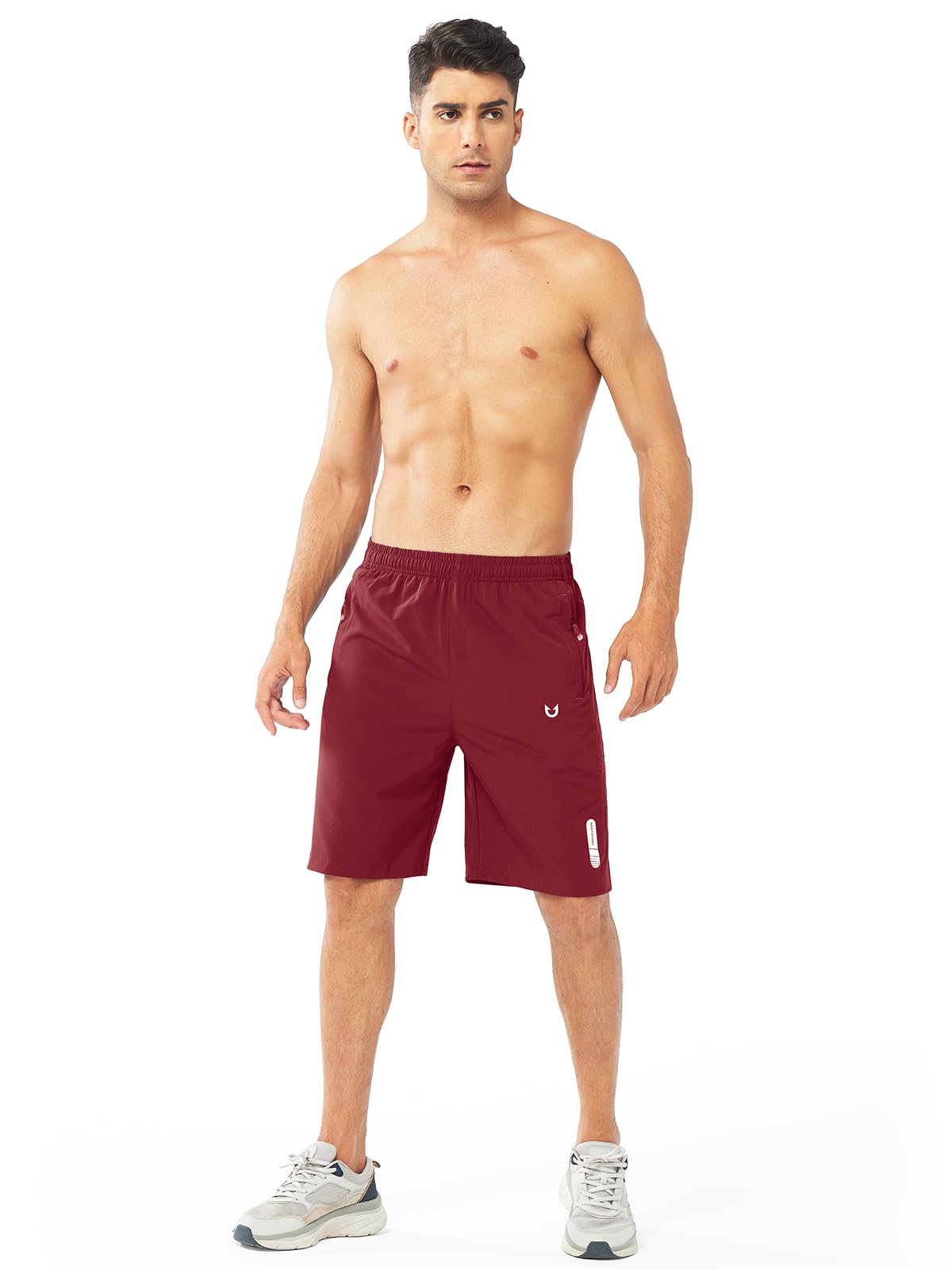 NORTHYARD Sportliche Laufshorts für Herren, schnelltrocknend, Workout-Shorts, 17,8 cm/12,7 cm/22,9 cm, leicht, Sport, Fitnessstudio, Basketball, Tennis, Wandern, Weinrot, Mittel