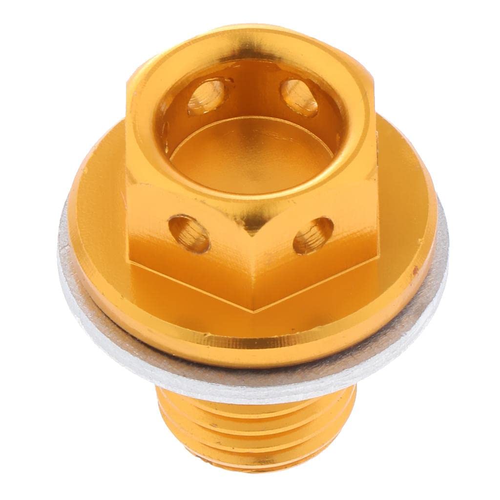 Lyla 2xMetal Magnetic Oil Drain Plug Bolt Nut Screw M12 for ATV Motorcycle Golden-image-30