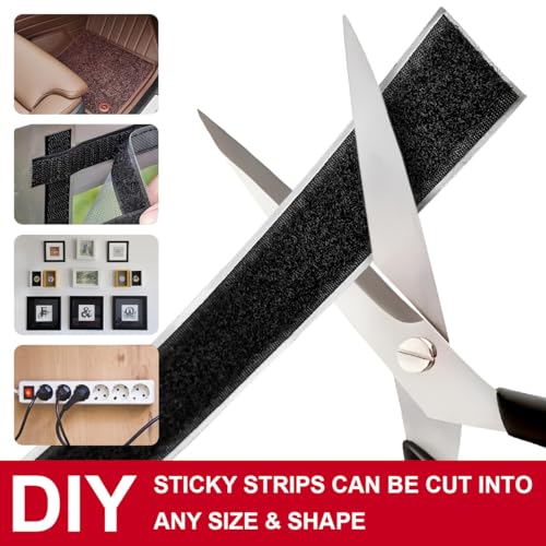 Image of 0.75 Inch x 33 Feet Hook and Loop Tape, Nylon Heavy Duty Hook and Loop Tape Strips, Excellent Grip, Non-Adhesive, Interlocking Tape,for Sewing, Crafting,DIY,Wall Adhesive Strips