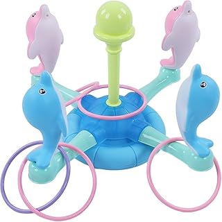 لعبة رمي الحلقات على شكل دولفين، لعبة رمي الحلقات الجميلة والمضحكة، هدية للأولاد والبنات والبالغين والحفلات