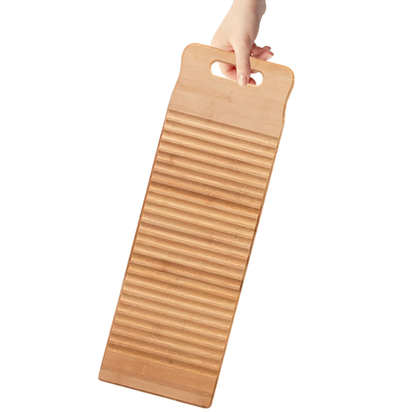 BETOOKY Rutschfestes Rechteckiges Waschbrett Robust und Leicht Verformbar für Handwäsche im Badezimmer in Khaki Farbe 50x18x1,8cm Zufällige Farbe