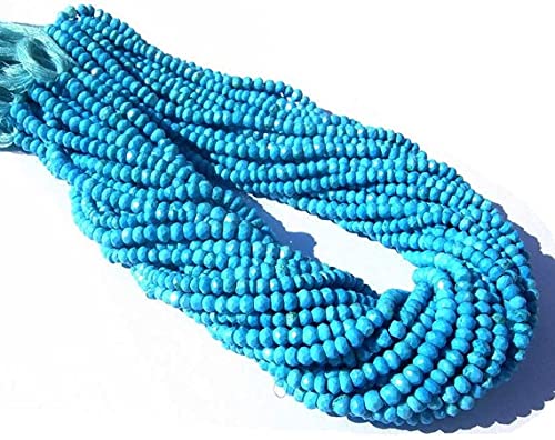 Turquoise micro faceted rondelles pour créer vos bijoux d'été