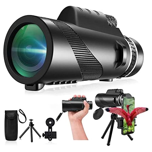 80X100 2023 Monocular Telescope High Powered Monocular with Smartphone Adapter & Metal Tripod - BAK4 Prism Monocular with Clear Low Light Vision for Wildlife Hunting Camping Travelling
