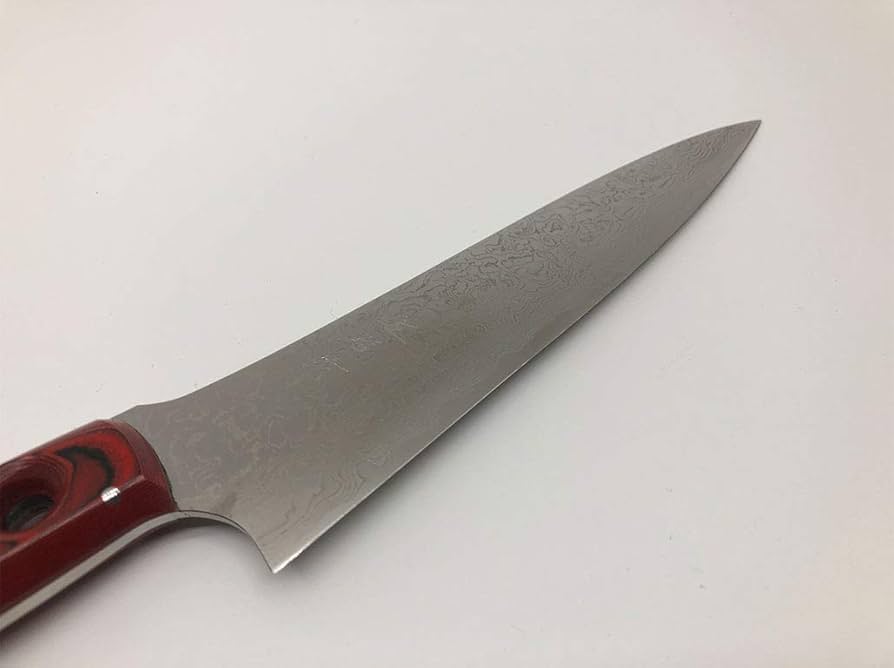 佐治武士 V金10号 牛刀 180mm 赤黒 マイカルタ ダマスカス 33層 Amazon｜佐治武士 作 中山型 赤黒 マイカルタ ハンドル ダマスカス 33