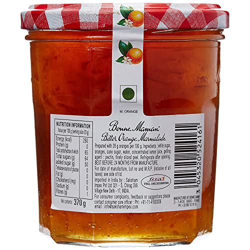 Image of Bonne Maman Bitter Orange Preserve Marmalade Fruit Jam, 13 oz ℮ 370 g (Pack of 3)