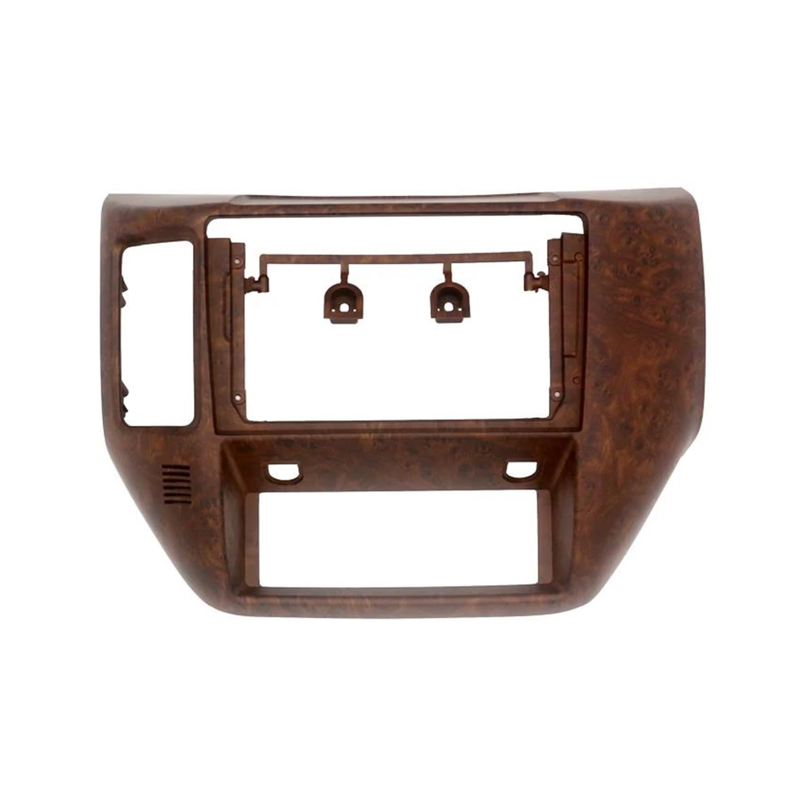 Pannello Stereo Auto Kit Montaggio Per Autoradio 9" Con Pannello Di Controllo Video, Lettore Audio Stereo 2 DIN Per Nissan Per Patrol V5 Y61 2004-2012 Telaio Radio(Wood Grain LHD)