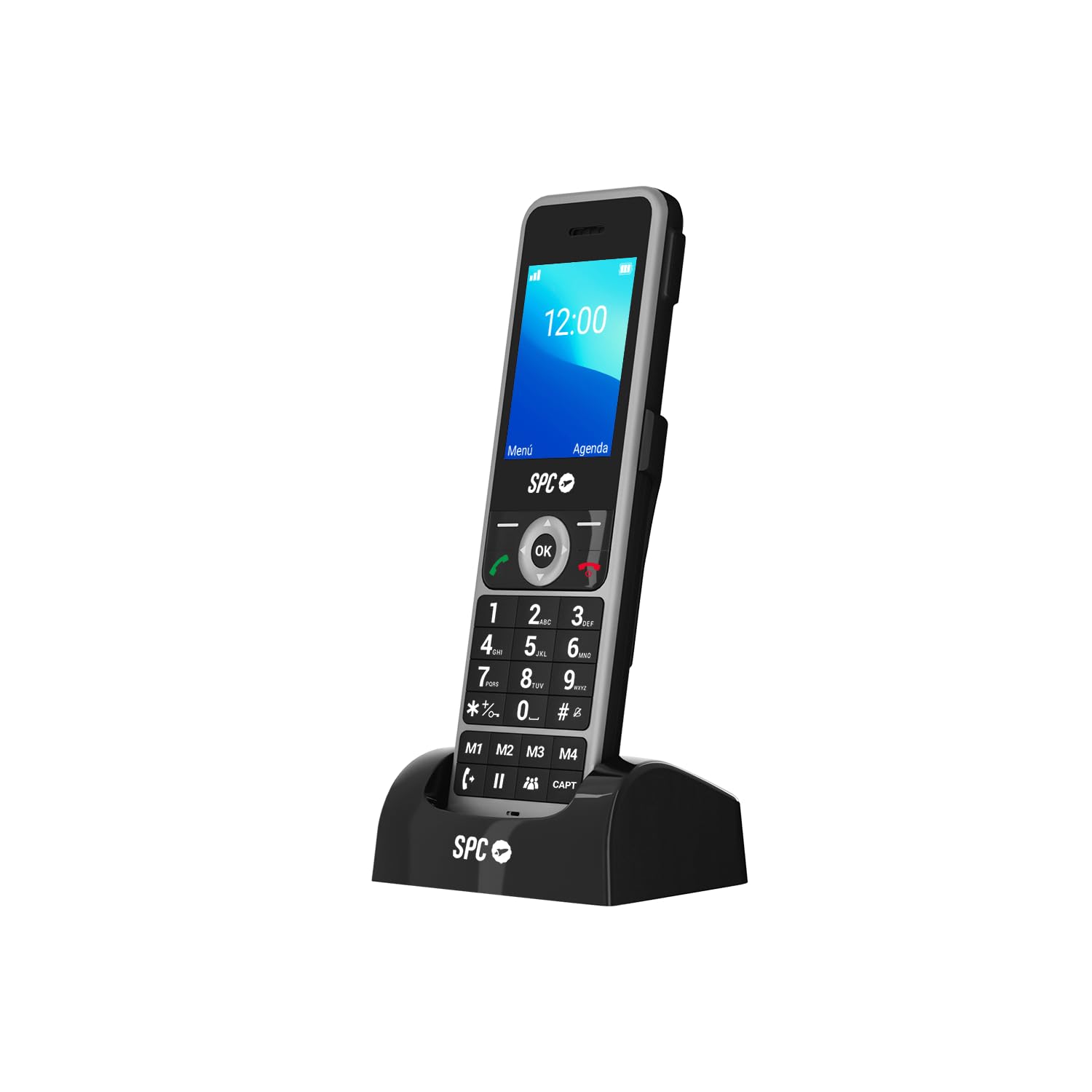 SPC WD100 – Telefono cordless con SIM e dock di ricarica | Chiamate 4G, VoLTE e VoWiFi | Display TFT da 2,4" | Ambiente Android | Configurazione remota | Bluetooth e Wi-Fi | 4 memorie rapide