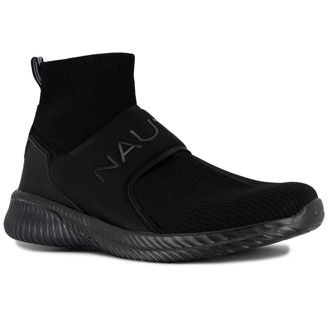 Nautica Mens High-Top Sock Sneaker with Extra Ankle Support (Slip-On/Lace-up)