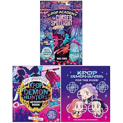 K-Pop Academy Cursed Spotlight, KPop Demon Hunters For the Fans! & The Unofficial K-Pop Demon Hunters Activity Book 3 Books Collection Set