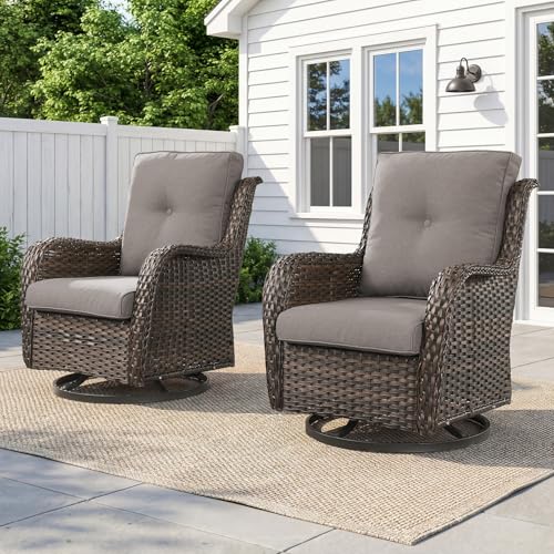Belord Outdoor Swivel Chairs Set of 2