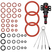 45 Stück Philips Kaffeevollautomat Dichtung und 5 Stück Reinigungsset,O-rings for Philips Saeco,Philips Kaffeevollautomat Zubehör für Supportventil Dampfventil Auslaufventil Kaffeevollautomat