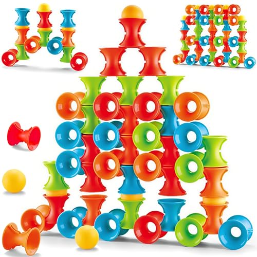 RAINBOW TOYFROG Puzzle Splicing Stacking Circles with Balls...