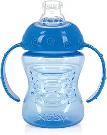 Nuby Copo de Treinamento com Alça e Super Bico de Silicone Azul