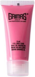 Grimas Maquillaje líquido, 8 ml, color rosa, líquido facial, secado rápido, cobertura perfecta, máxima calidad, sin perfume, sin gluten