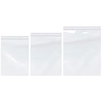 Vista 13 de Plymor 2" x 3" (100), 3" x 4" (100), 4" x 6" (100), Paquete Variado de 4 Mil de Grosor Bolsas de Plástico Resistentes con Cierre de Cremallera