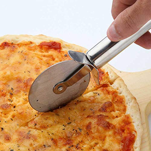 L&R Stainless Steel Kitchen Gadget Pizza Knife Cake Shop Baking Tool Cut Cake Knife Cake Knife Roller Pizza Knife 19.2 * 5.8cm