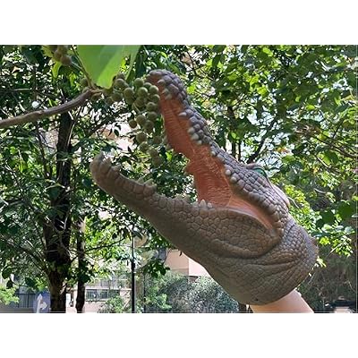 Gemini&Genius Crocodile Hand Puppet Toys Funny & Scared Alligator Head Puppets in Home, Stage and Class Role Play Toy for Kids and Toddlers
