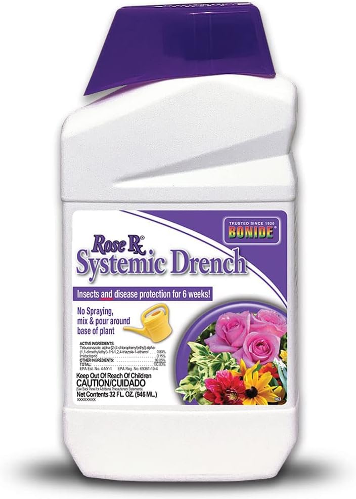 Bonide Rose Rx Systemic Drench, 32 oz Concentrate, Garden