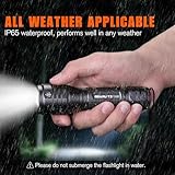 GEARLITE LED Taschenlampe Extrem Hell 2 Stück, Aluminium 4000 Lumen LED Taschenlampe Batteriebetrieben mit 5 Modi, IP65 Wasserdichte Handlampe Zoombar für Camping, Wandern, Outdoor, Notfall, Geschenk