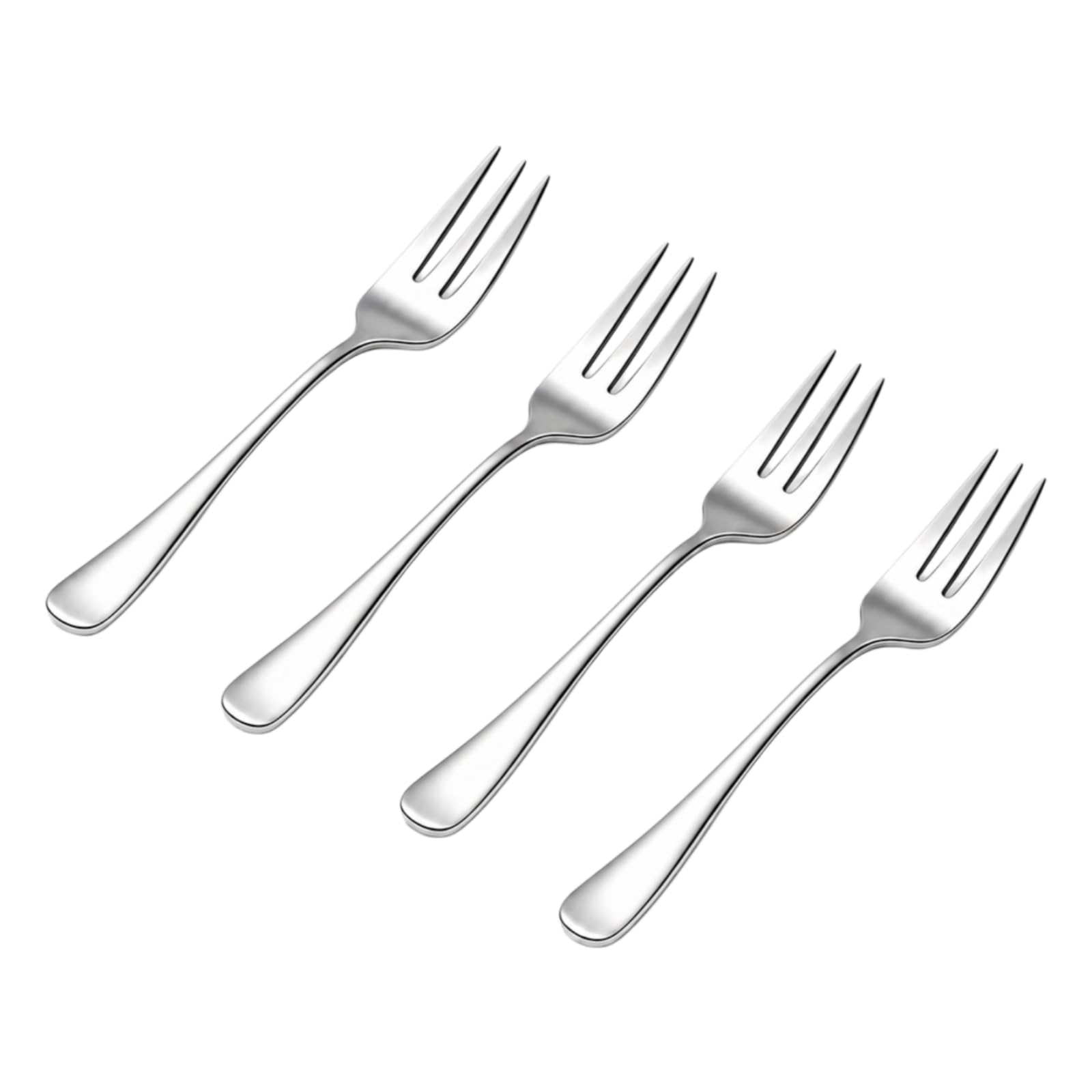 Dessert Forks Set of 4, 5.43" Stainless Steel Small Forks, Cake Pastry