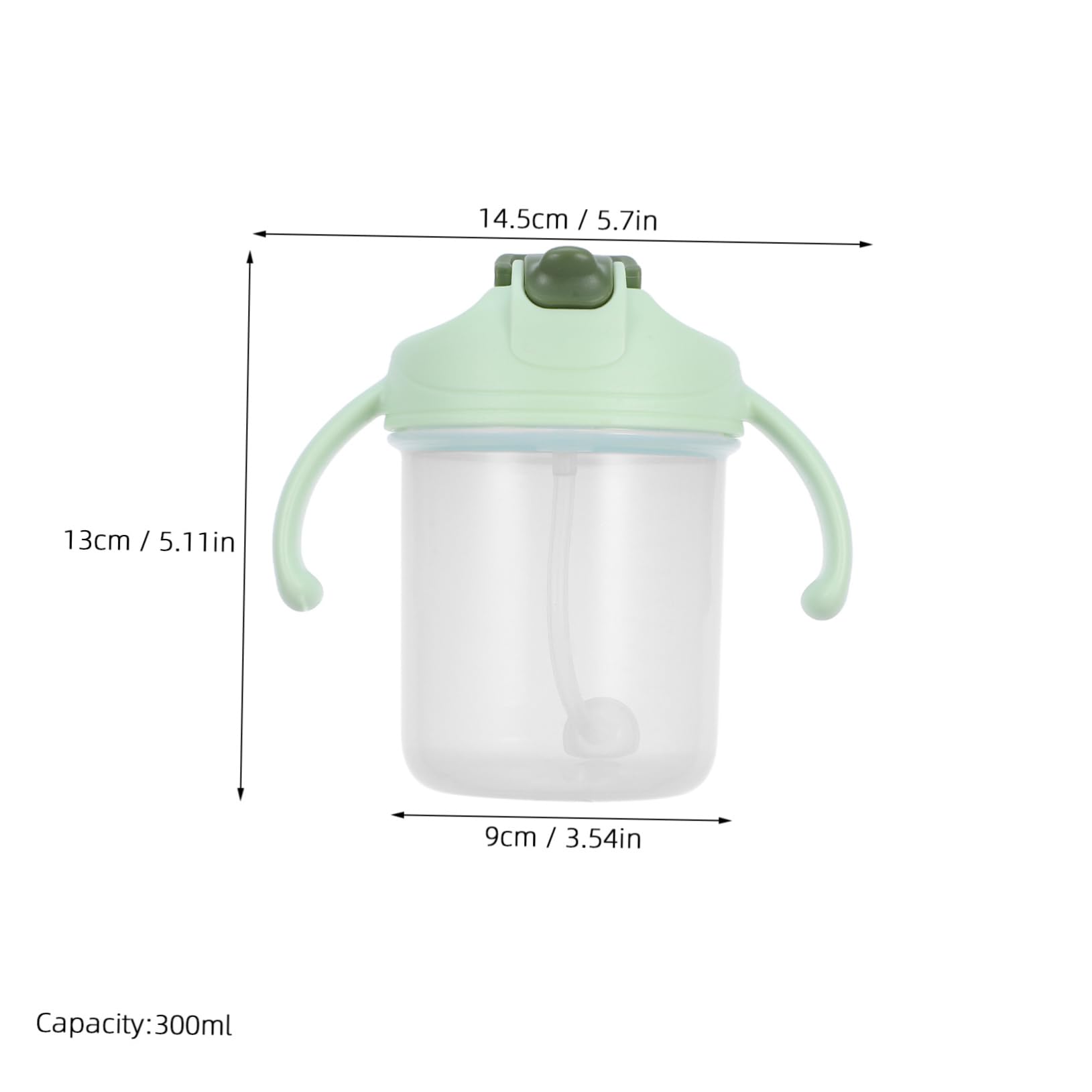 minkissy Nursing Care Cup for Elderly Spill-proof Straw Cup Measurement Markings for Bedridden