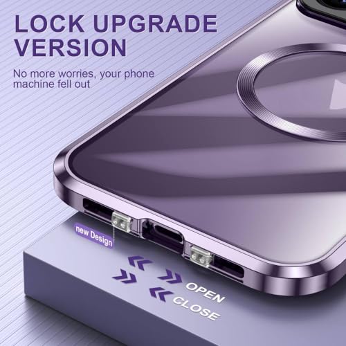 Étui magnétique iPhone 13 Pro Max ENILSA avec support invisible et protection objectif bleu