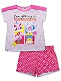 LEGO Big Movie 2 Girls Pajama, 2 Piece P J Set, Short Sleeve, Pink, 6/6x