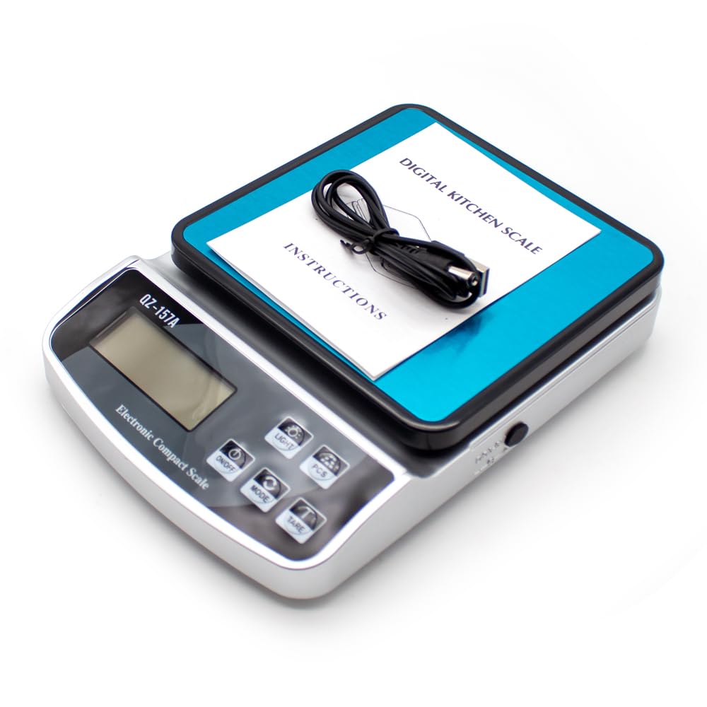 LeTkingok QZ-157A Household Electronic Scale, USB Charge Precision Kitchen Balance Food Scale Coffee Scale Smart Digital Baking Scale (10KG)