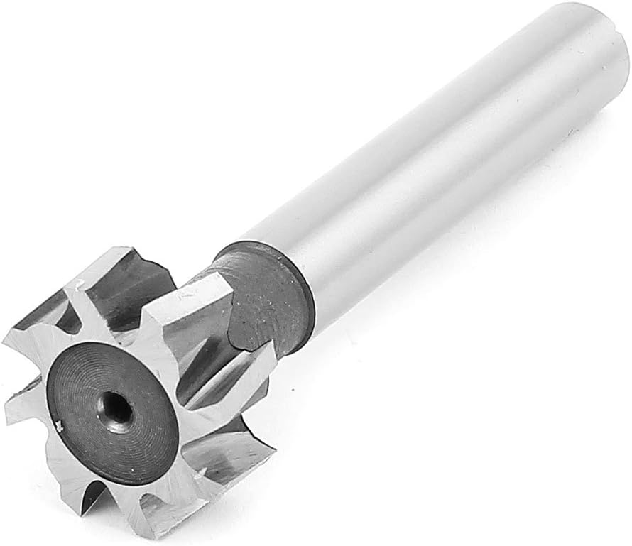 uxcell 25mm Cutting Dia 10mm Depth 8 Flutes T Slot End Mill Cutter 90mm Long