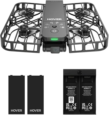 HOVERAir X1 Telecamera Auto-Volante, Video HDR con Drone Tascabile, Decollo sul Palmo, Percorsi di Volo Intelligenti, Follow-me Action Camera con Controllo a Mani Libere, Nero (Combo Plus)