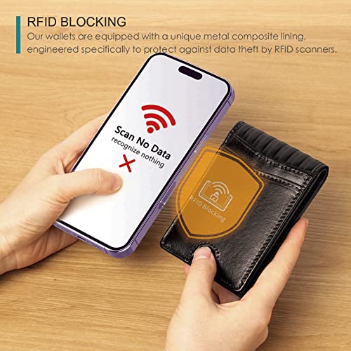 Pefiam AMERICANFLAG01 Full Grain Leather Wallets For Men,Bifold Wallets For Men,Mens Leather Wallets With 12 Slots,Rfid Blocking Wallets For Men,Gifts For Men thumb #2