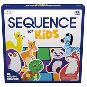 SEQUENCE for Kids — The ‘No Reading Required’ Strategy Game by Jax and Goliath, Multi Color, 11 inches (2-4 players) (Packaging May Vary)