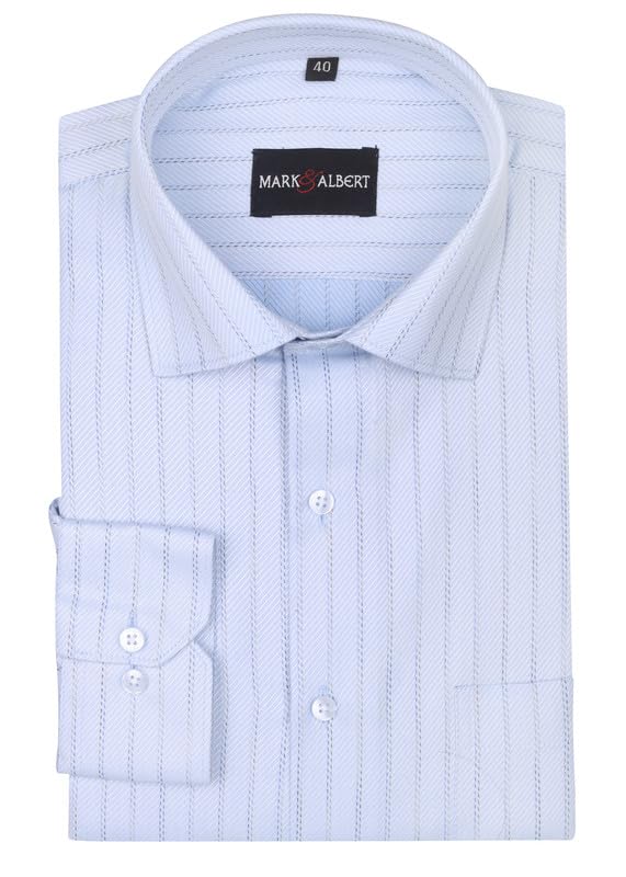 Image of Men's Striped Cotton Formal Shirt
