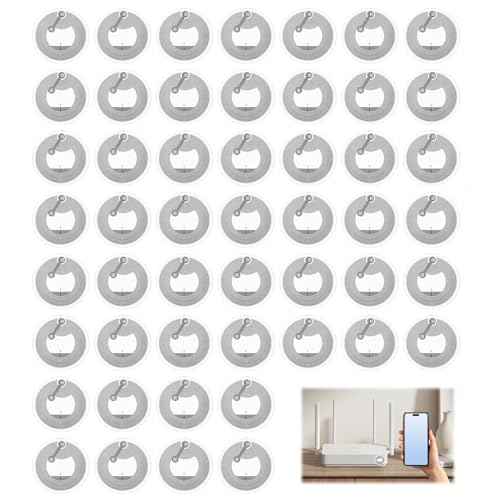 NFC Sticker 50 Stück NTAG215, Beschreibbare RFID Tags Aufkleber mit NFC Chip, PVC Wasserdicht, Einfache Installation für Smart Home Tische Wände Autos